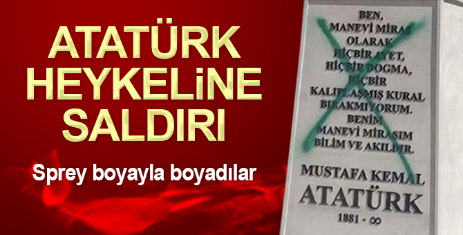 Eskişehir’de Atatürk heykeline saldırı