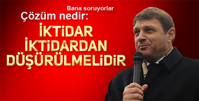 VATANSEVERLİĞİN BİRİNCİ ŞARTINI SÖYLÜYORUM