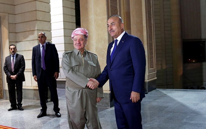Çavuşoğlu Erbil’de Barzani ile görüştü