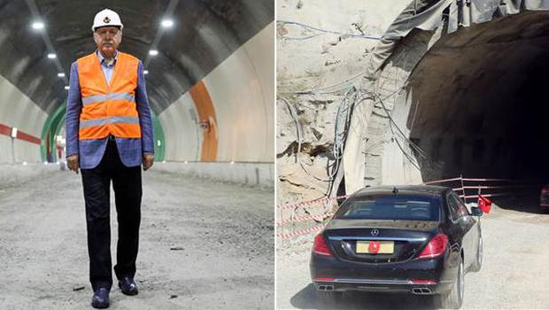 Cumhurbaşkanı Erdoğan Ovit Tüneli’nde…