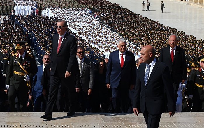 Erdoğan ve devlet protokolü 30 Ağustos dolayısıyla Anıtkabir’e gitti