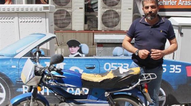 Hırsıza sosyal medyadan çağrı yaptı motosikletine kavuştu