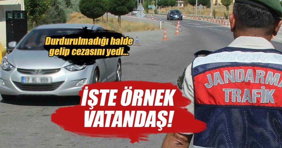 Kendi isteğiyle trafik uygulamasına girdi, ceza yedi