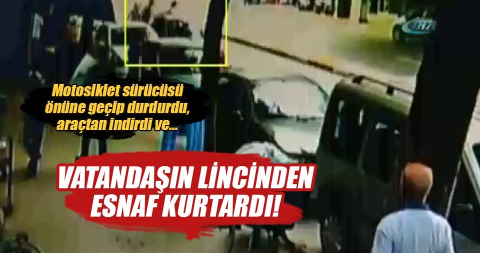 Ortalığı birbirine katan alkollü sürücüye dayak kamerada