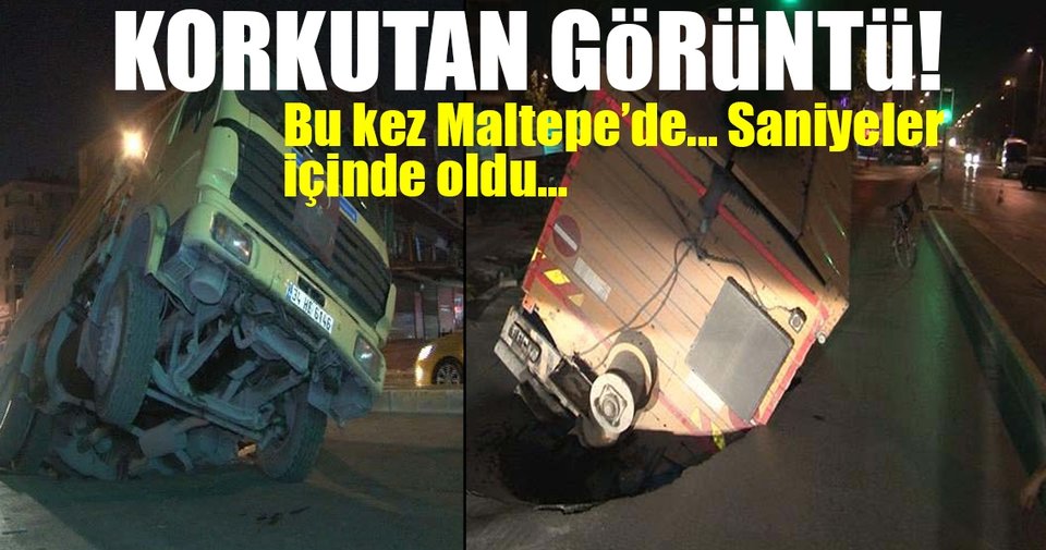 Son dakika: İstanbul’da yol çöktü!