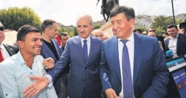 Sütlüce Parkı’nda Manas Heykeli açıldı