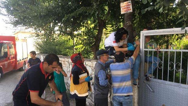 Talihsiz çocuk böyle kurtarıldı
