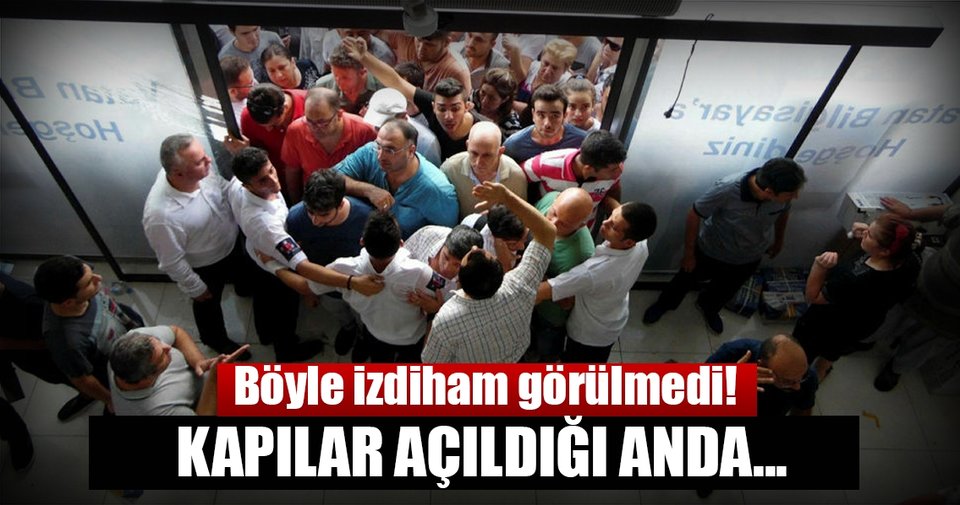 Teknoloji market açılışında indirim izdihamı