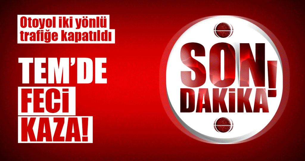 TEM Otoyolu’nda TIR bariyerlere çarptı