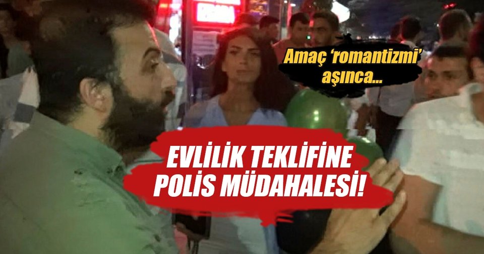 Trafikteki organize evlilik teklifine polis müdahalesi!