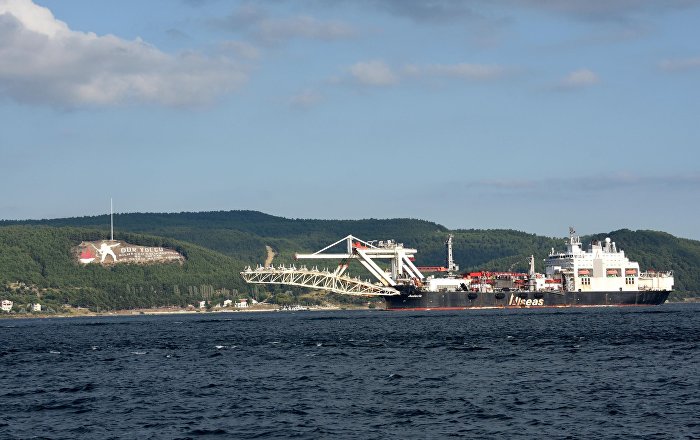 Türk Akımı inşasında çalışacak Audacia, Çanakkale Boğazı’ndan geçti