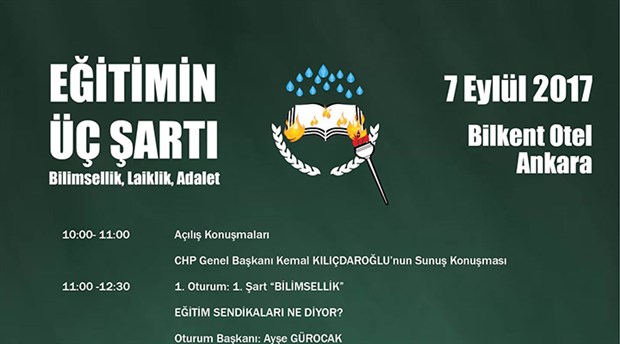 CHP’nin ‘Eğitimin Üç Şartı’ çalıştayı 7 Eylül’de