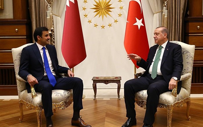 Cumhurbaşkanı Erdoğan, Katar Emiri El Sani ile bir araya geldi
