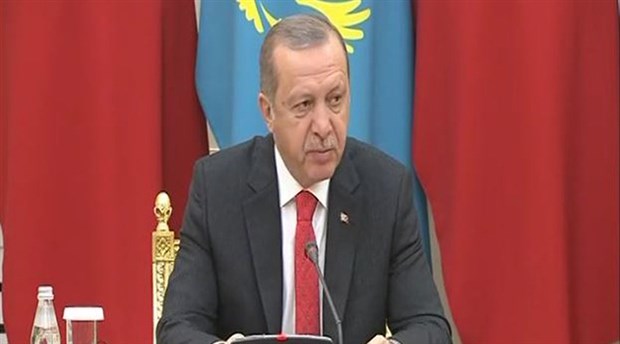 Erdoğan Kazakistan’da: Aksakalımıza teşekkür ediyorum