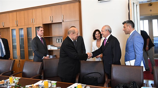 Kılıçdaroğlu, Fransa Dışişleri Bakanı Drian’la görüştü