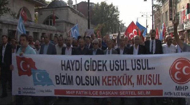 MHP’lilerden Beyazıt’ta ‘Kerkük’ eylemi
