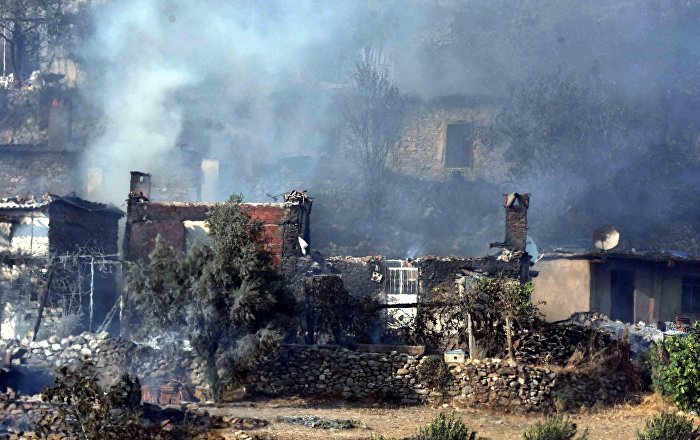 Muğla’daki orman yangını, kısmen kontrol altına alındı