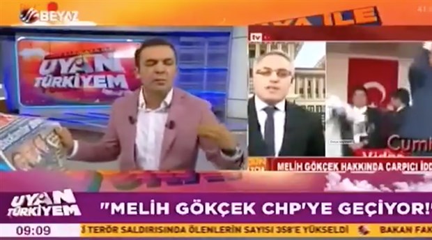 Beyaz TV sunucusundan Akit muhabirine: Bu haberi sana
