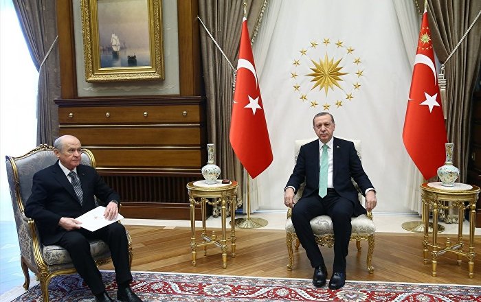 Cumhurbaşkanı Erdoğan, MHP lideri Bahçeli ile görüştü