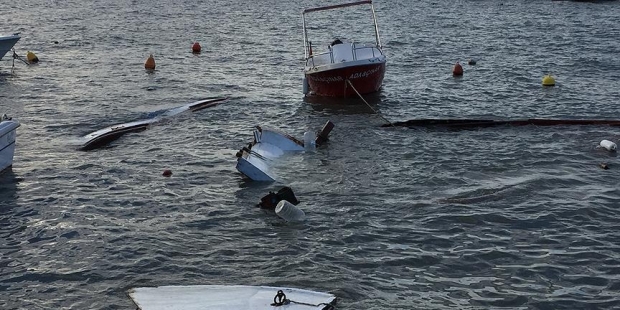 Lodos nedeniyle Silivri sahilindeki bazı tekneler battı