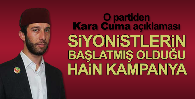 O partiden Kara Cuma çılgınlığına tepki