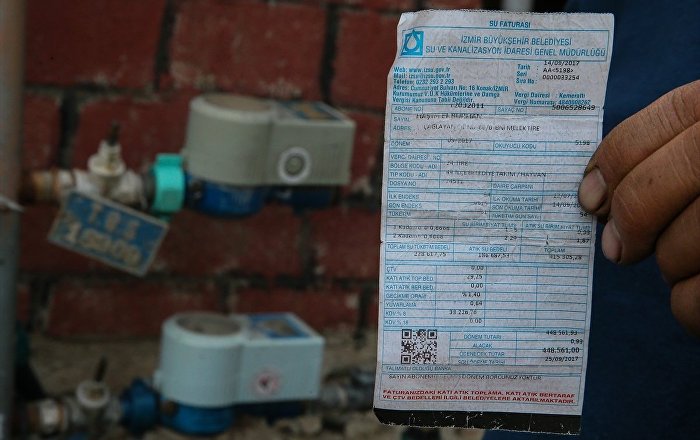 İzmirli esnafın 54 günlük su faturası 448 bin 561 lira geldi