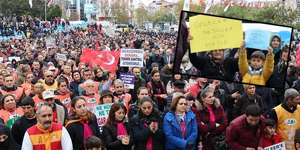Tekirdağ'da kömürlü termik santrali istemeyen binlerce kişi sokağa döküldü: Sessiz ölüme dur de