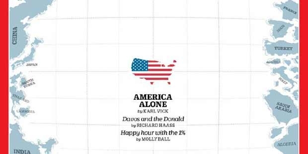 Time'ın kapağı: Amerika tek başına