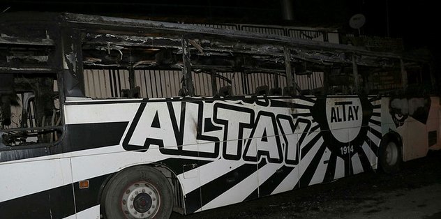 Altay’In takım otobüsü yandı!