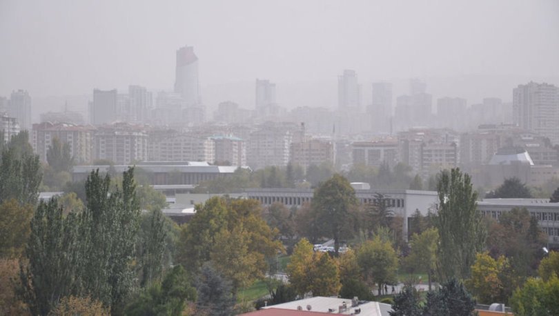 ANKARA , GÜNEYDEN GELEN TOZLU RÜZGARA TESLİM