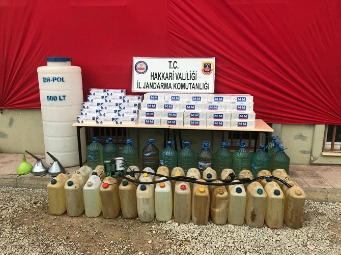 YÜKSEKOVA’DA KAÇAK MAZOT VE SİGARA ELE GEÇİRİLDİ