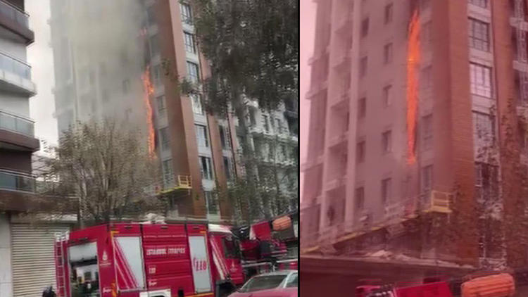 İSTANBUL BAĞCILAR’DA  20 KATLI  BİNADA YANGIN