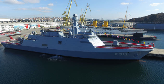 MİLGEM F 513 BURGAZADA DENİZ KUVVETLERİ KOMUTANLIĞINA TÖREN İLE TESLİM EDİLDİ
