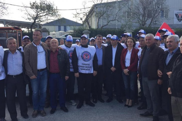 AMCOL MİNERAL MADENCİLİK GREVE BAŞLADI