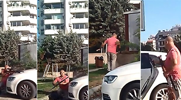 MURATPAŞA İLÇESİNDE BİR KİŞİ ÇOCUKLARIN OYUN OYNADIĞI PARKTA SUSTURUCU TAKILMIŞ TÜFEKLE KUŞ AVLADI