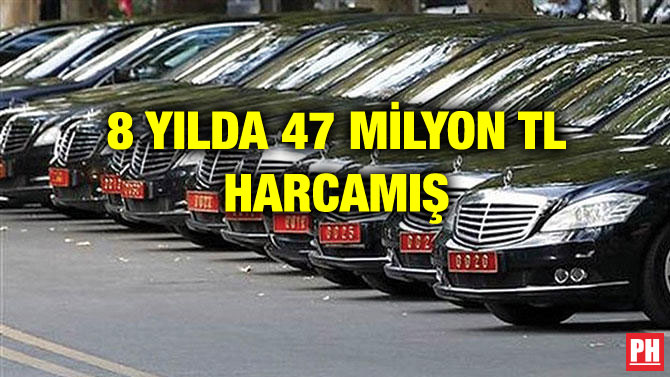 8 YILDA 47 MİLYON TL HARCAMIŞ