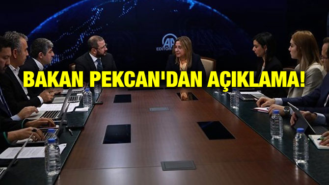 BAKAN PEKCAN’DAN AÇIKLAMA!