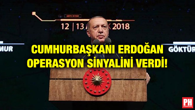 CUMHURBAŞKANI ERDOĞAN OPERASYON SİNYALİNİ VERDİ!
