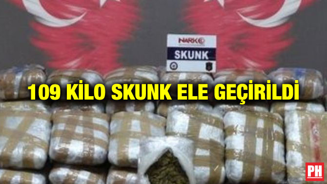 109 KİLO SKUNK ELE GEÇİRİLDİ
