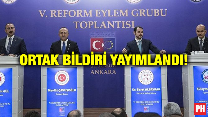 ORTAK BİLDİRİ YAYIMLANDI!