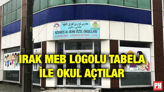 IRAK MEB LOGOLU TABELA İLE OKUL AÇTILAR