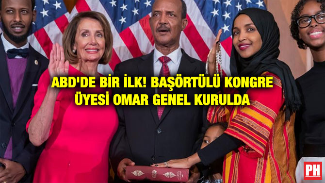 ABD’DE BİR İLK! BAŞÖRTÜLÜ KONGRE ÜYESİ OMAR GENEL KURULDA