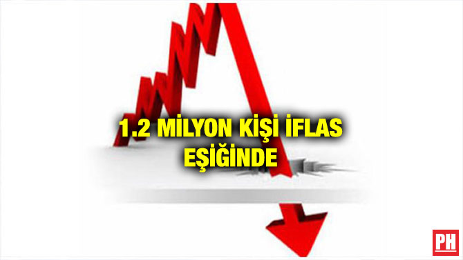 1.2 MİLYON KİŞİ İFLAS EŞİĞİNDE