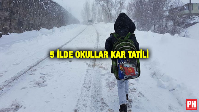 5 İLDE OKULLAR KAR TATİLİ