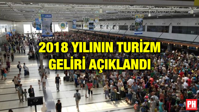 2018 YILININ TURİZM GELİRİ AÇIKLANDI