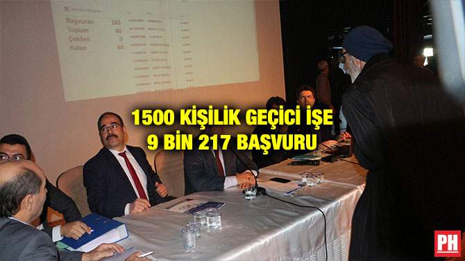 1500 KİŞİLİK GEÇİCİ İŞE 9 BİN 217 BAŞVURU