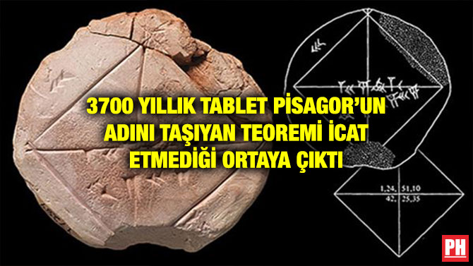 3700 YILLIK TABLET PİSAGOR’UN ADINI TAŞIYAN TEOREMİ İCAT ETMEDİĞİ ORTAYA ÇIKTI