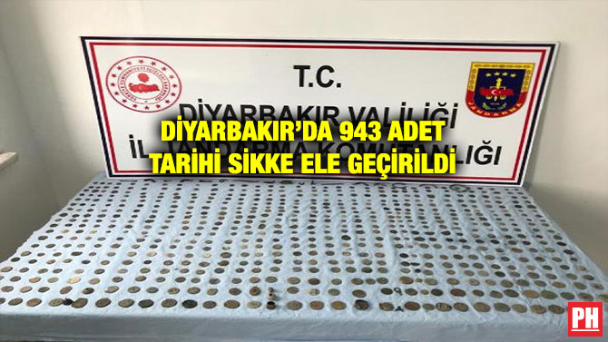 DİYARBAKIR’DA 943 ADET TARİHİ SİKKE ELE GEÇİRİLDİ