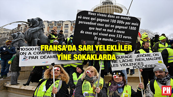 FRANSA’DA SARI YELEKLİLER YİNE SOKAKLARDA