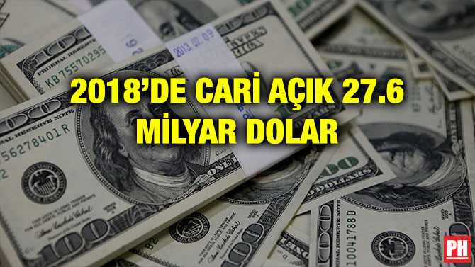 2018’DE CARİ AÇIK 27.6 MİLYAR DOLAR